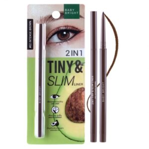BABY BRIGHT 2 IN 1 TINY & SLIM LINER  02 INTENSE BROWN بيبي برايت محدد العيون الدقيق البني