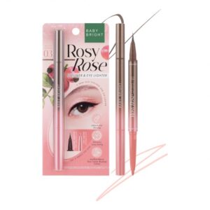 BABY BRIGHT ROSY ROSE EYELINER AND EYE LIGHTER  03 PEACH WEDDING كحل عيون وملمع بيبي برايت